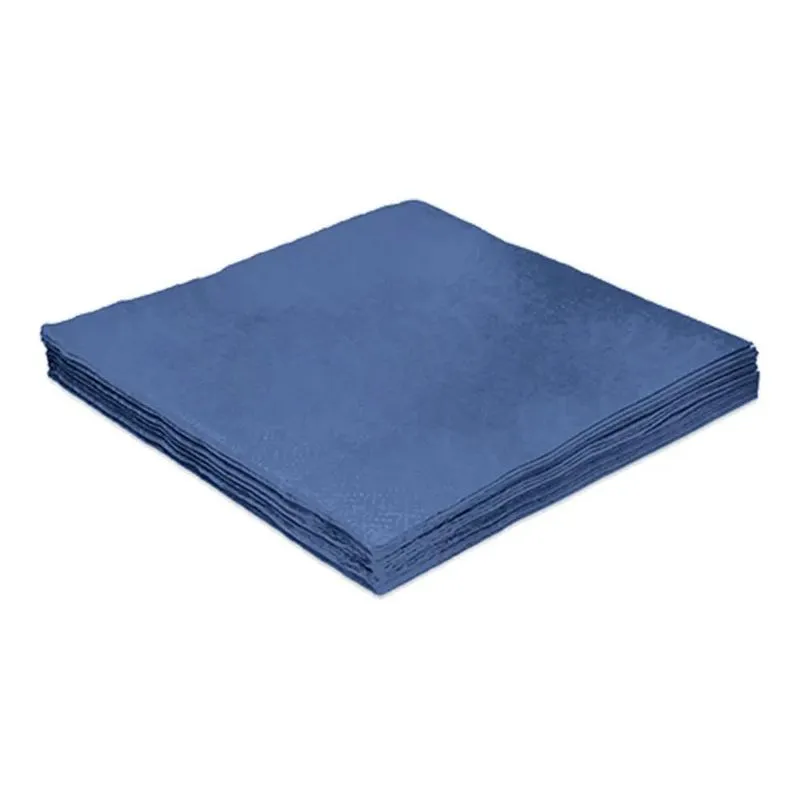 5x Guardanapo Folha Dupla Azul Royal 24x24 20un