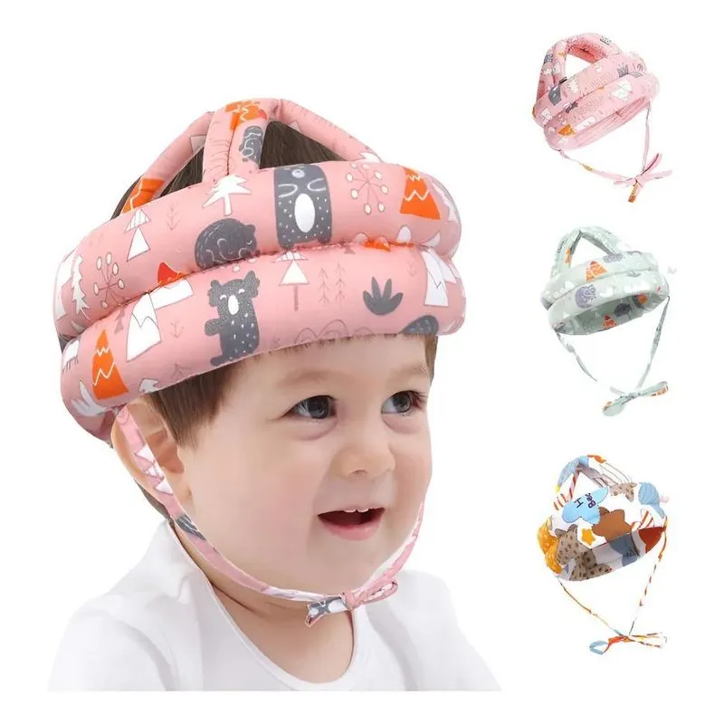 Capacete Bebê Anti-queda: Segurança E Conforto Ao And - Rosa