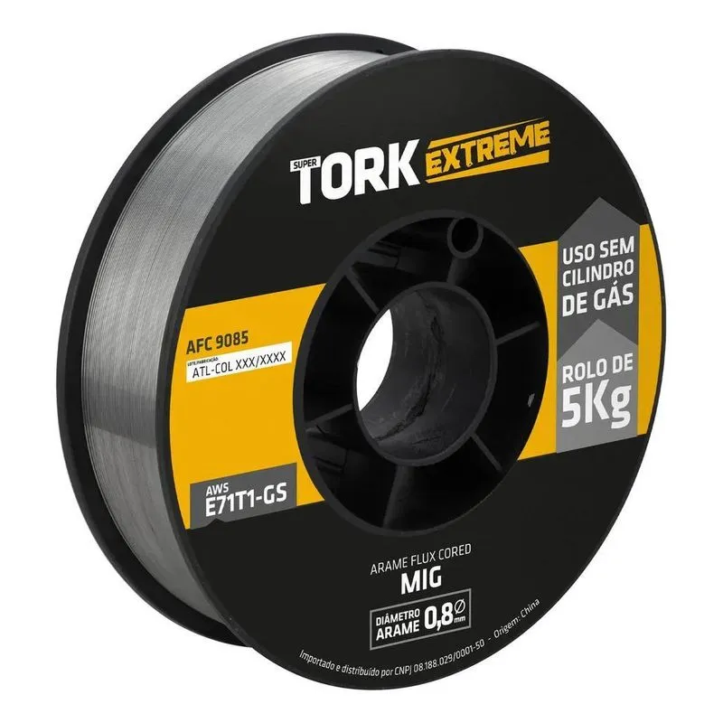 Arame Para Solda Mig Uso Sem Gás 0.8mm Rolo De 5 Kg