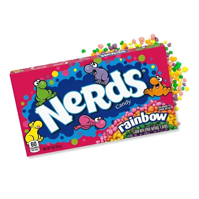 5x Balas Nerds Rainbow Sabor Frutas Sortidas Importada 141