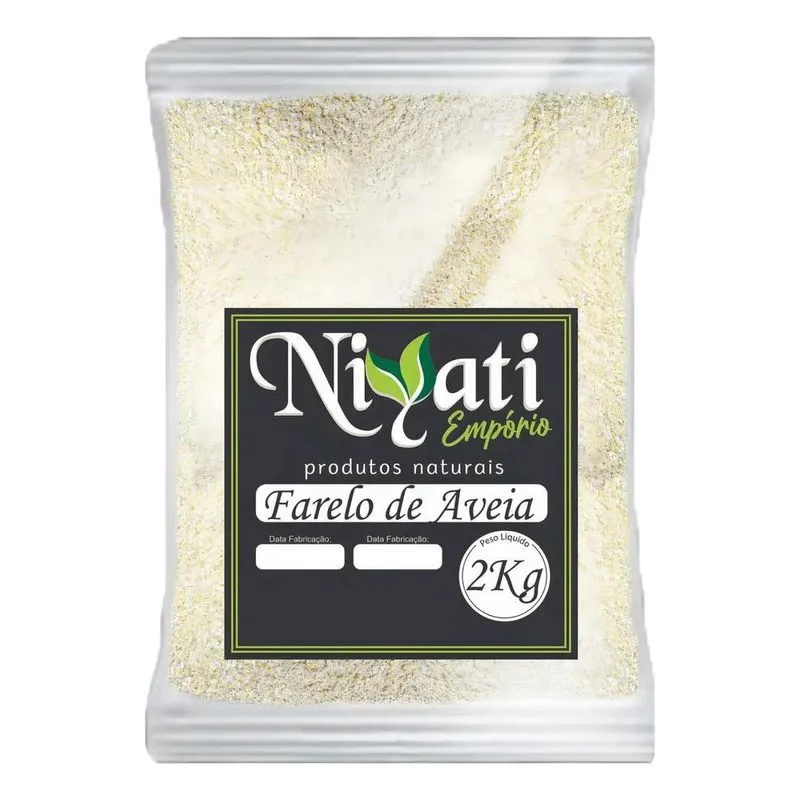 5x Farelo De Aveia Premium Embalagem De 2 Kg - Niyati