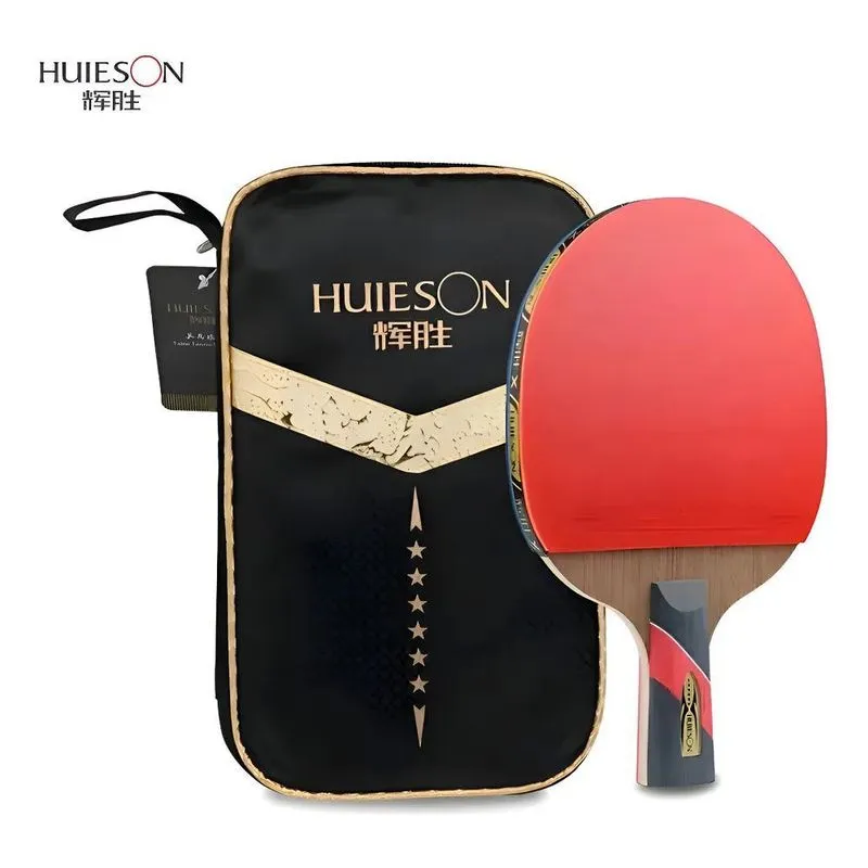 Raquete De Ping Pong Huieson 6 Stars Preta/vermelha Cs (chin