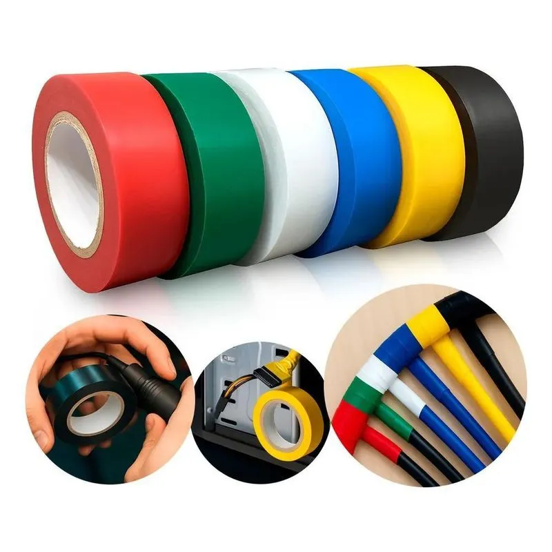 3x Kit 5un Fita Isolante Colorida Pvc Anti-chama - 20m