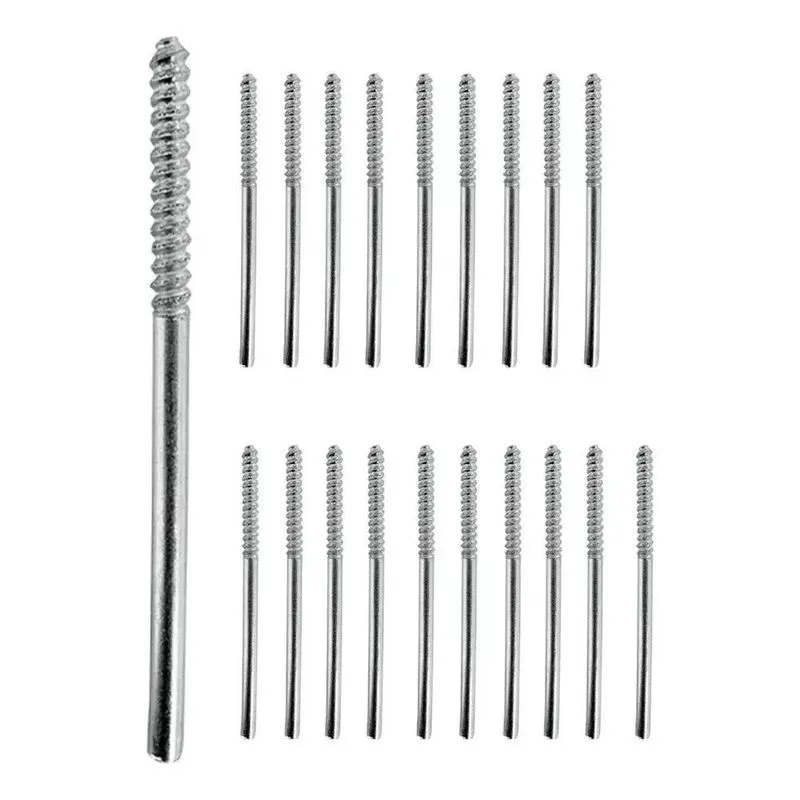 2x Kit Parafuso Pino Suporte Invisível 20 Peças 130mm 1/4 -
