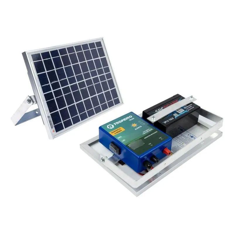 10x Eletrificador Solar Cerca Elétrica Rural 60km Com Bater