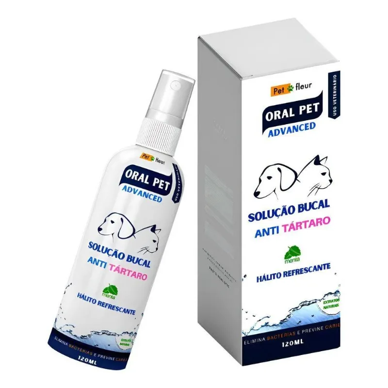Spray Bucal Gatos E Cães Elimina Mau Hálito E Anti Tártaro S