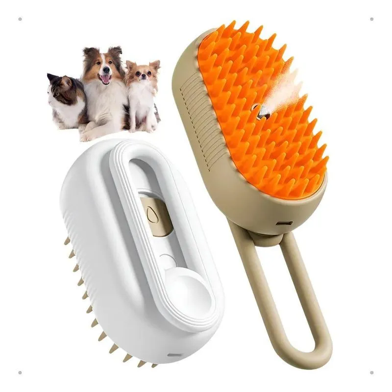 Escova A Vapor 3 Em 1 Pet Removedor Pelos Pa Branco/champagn