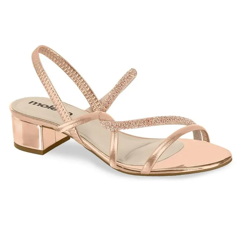 Sandália Moleca Nancy Feminina Ouro Rosado 40