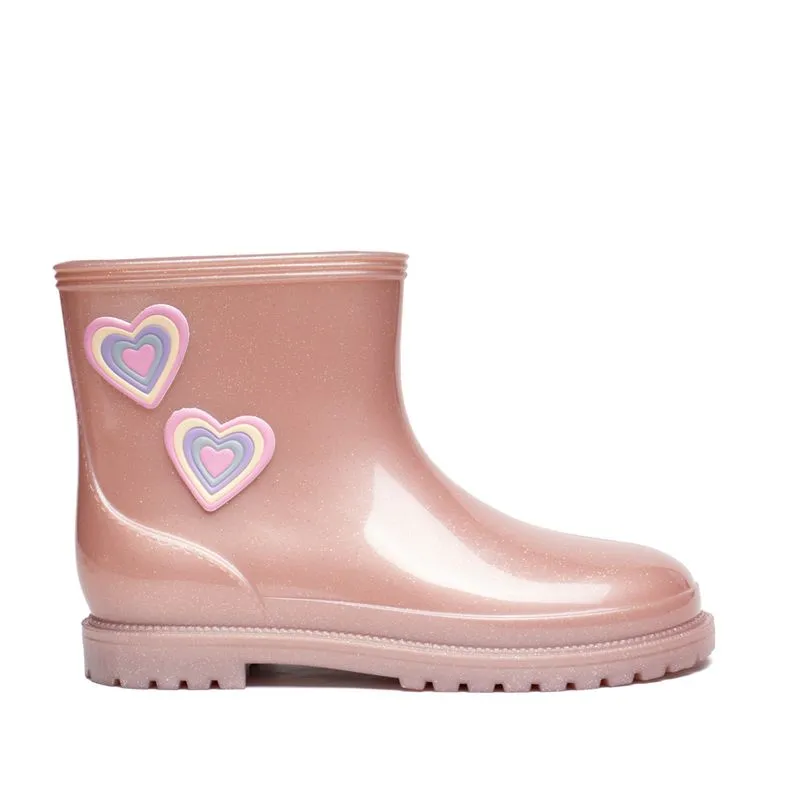 Bota Infantil Molekinha Galocha PVC Perolado Rosa - 27