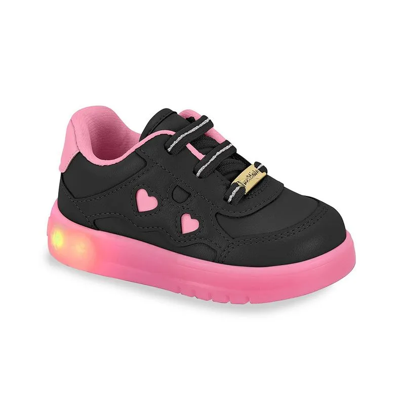 Tênis Casual Molekinha Led Preto Infantil 25