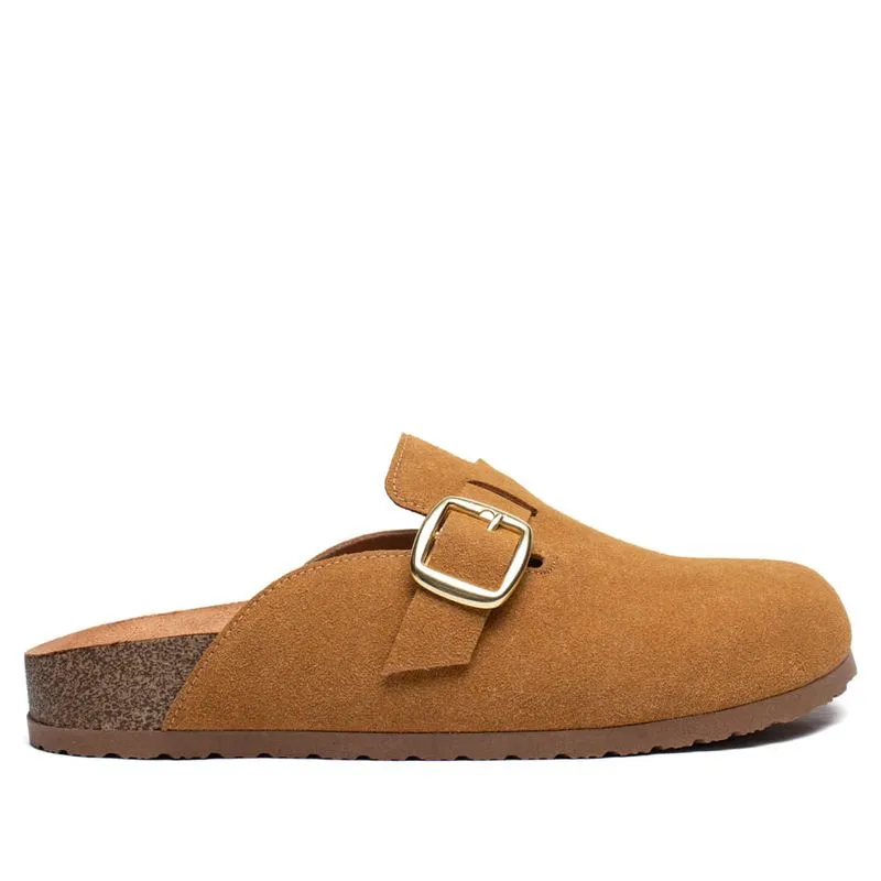 Mule Feminino Beira Rio Camurção Fivela Casual Caramelo - 38