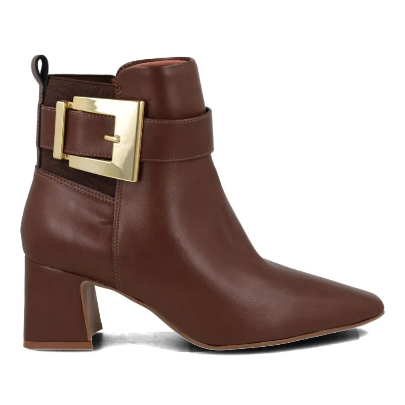 Bota Ankle Boot Vizzano Feminina Marrom Genebra 36
