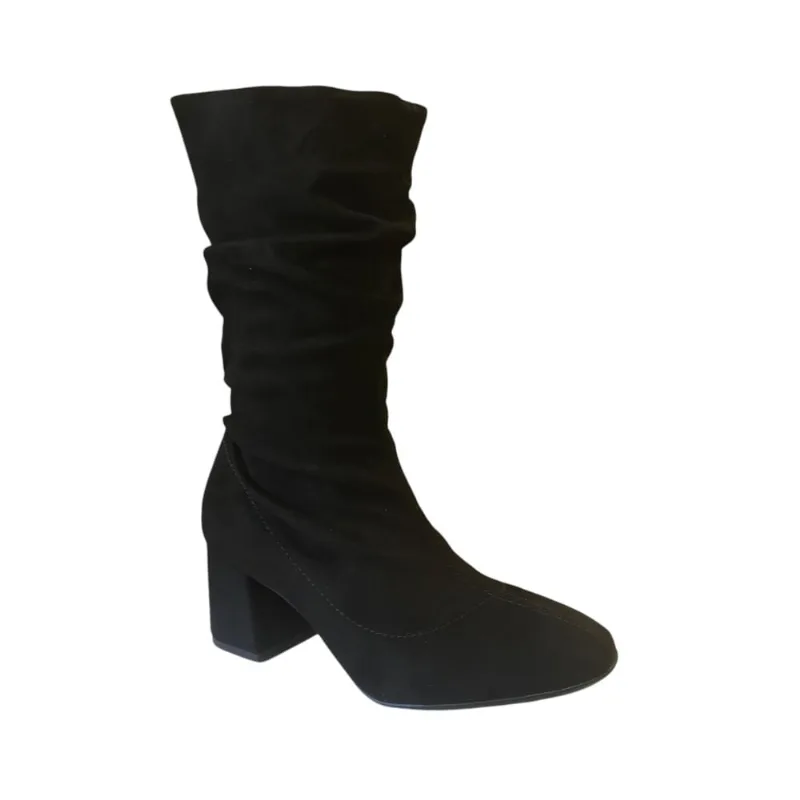 Bota Feminina Beira Rio Camurça Strech Duo Preto 9076.112 38 / Preto