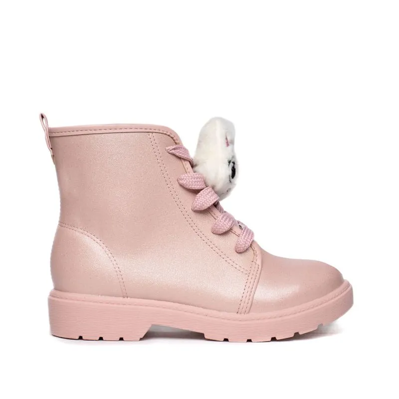 Bota Infantil Molekinha Paris Cano Médio Glitter Rosa - 31