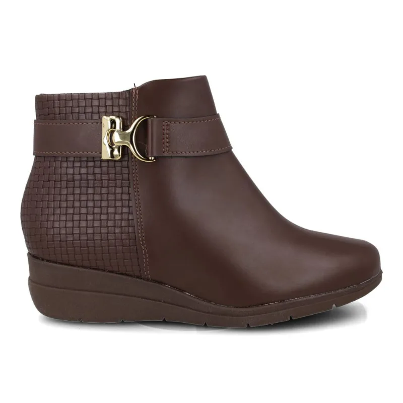 Bota Modare Salto Anabela Feminino Marrom 35