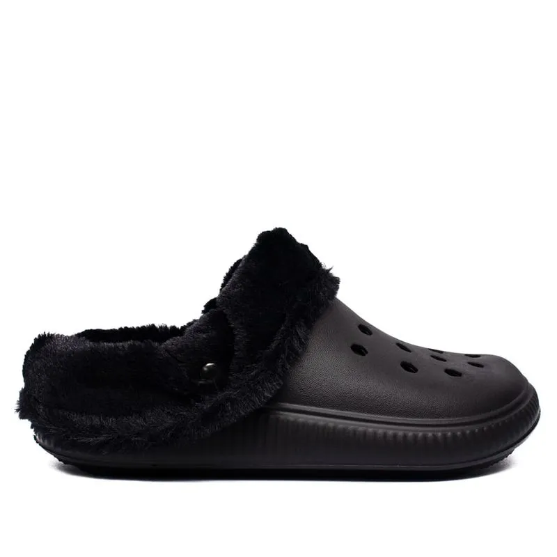 Clog Feminino Moleca Com Pelinho Preto - 37
