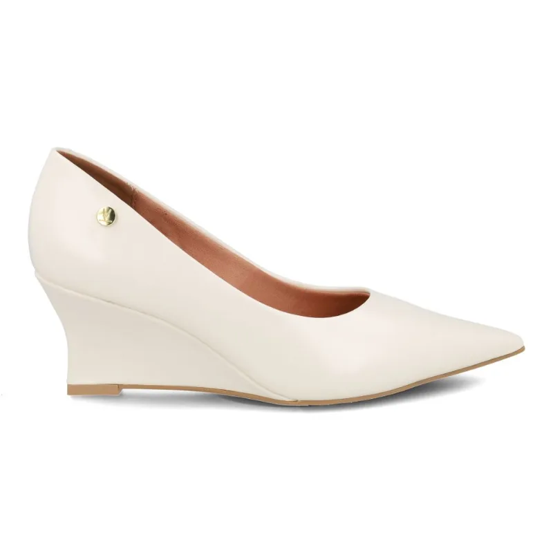 Scarpin Vizzano Salto Anabela Feminino Branco Off 38
