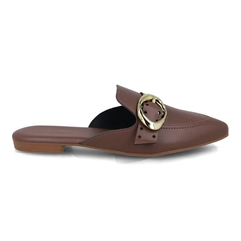 Mule Beira Rio Napa Turim Feminino Chocolate 35