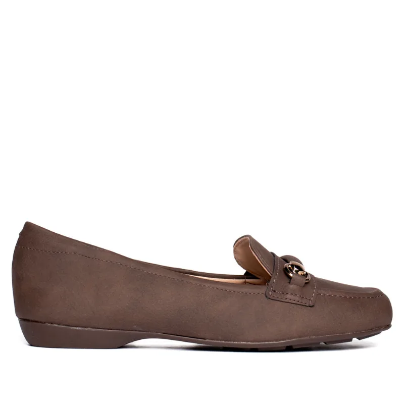 Sapatilha Feminina Modare Fivela Dourada Marrom - 38