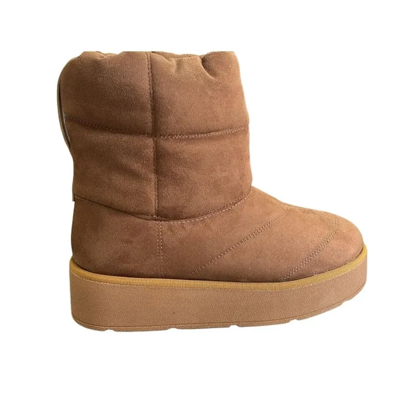 Bota Feminina Vizzano 3110.100 Camurca Strech Duo 35 / CAMEL