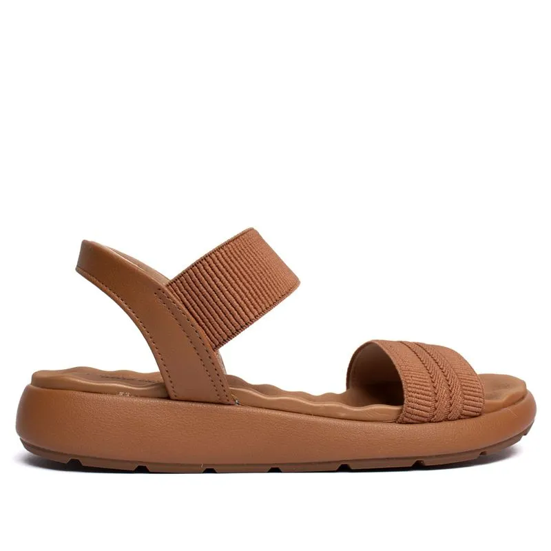 Sandália Feminina Modare Papete Elástico Conforto Caramelo - 39