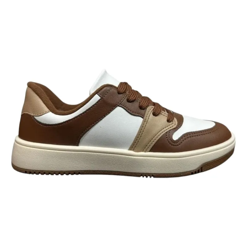 Tênis Casual Fem Beira Rio Napa Turim Marrom/Bege 4343.201 37 / Marrom