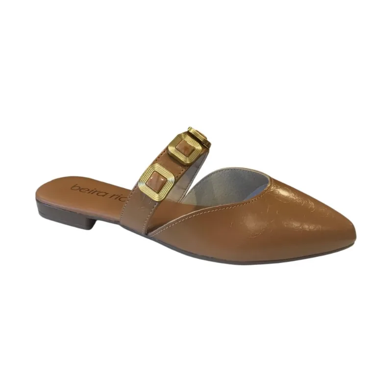 Sapato Mule Fem Beira Rio Napa Soft Madri Marrom 4134.1025 37 / Marrom