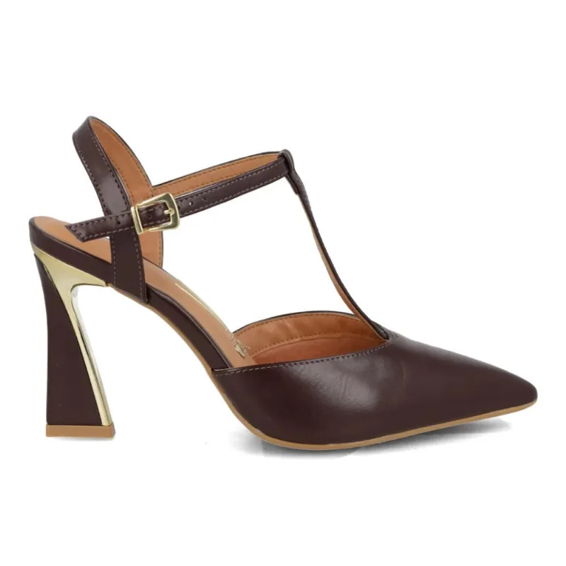 Scarpin Vizzano Slingback Feminino Marrom Cacau Casual 36