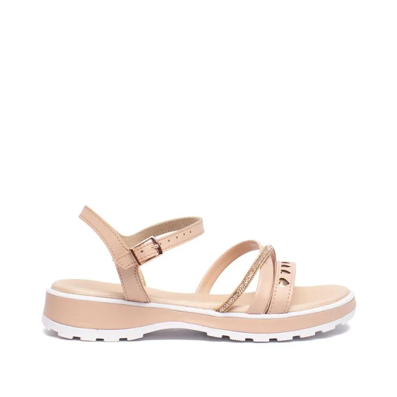Sandália Infantil Molekinha Flatform Strass Corações - 34