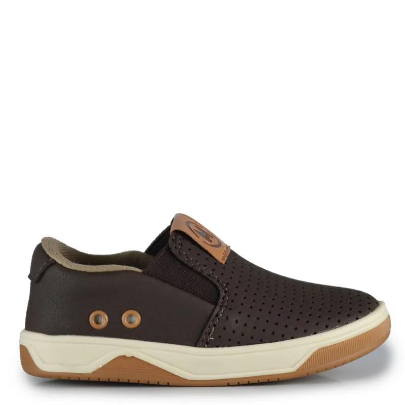 Tênis Infatil Molekinho Masculino Slip On 2623.100 27008 NP CAFE 24