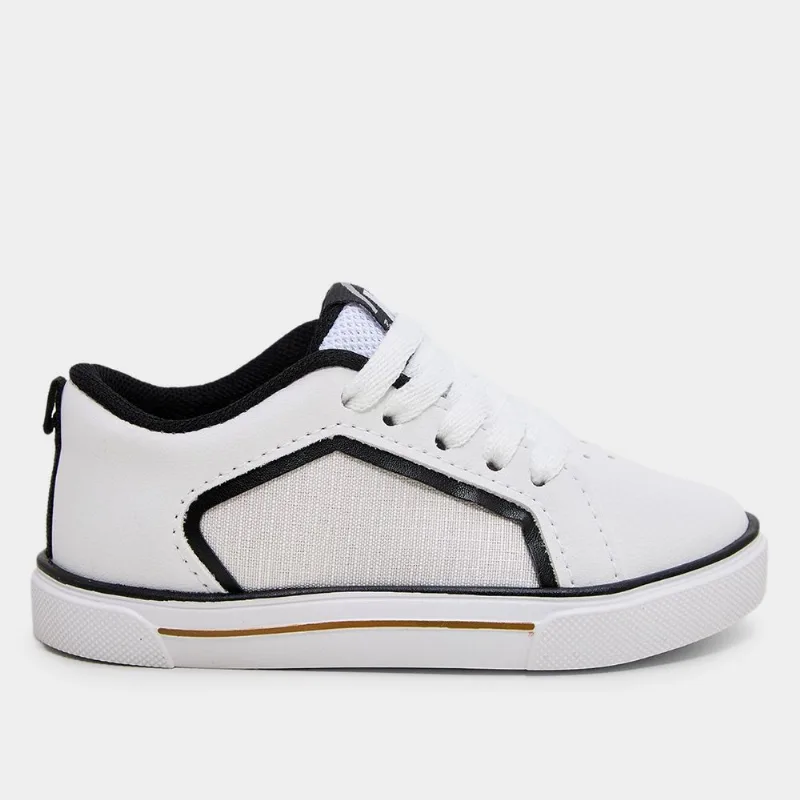 Tênis Infantil Molekinho Casual Menino - Menino - Branco+Preto