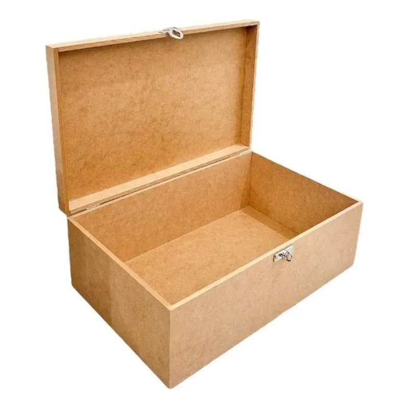 3x Caixa Grande Com Fecho Para Cadeado 40x25x15 Oferta