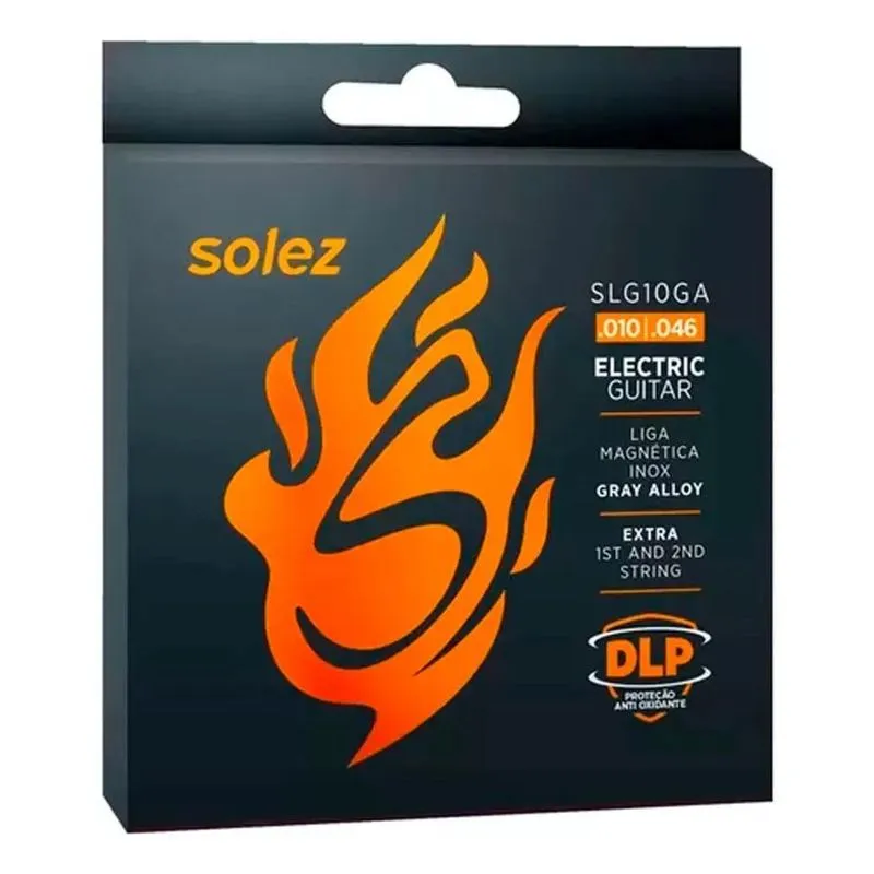 3x Encordoamento Corda Solez Guitarra 010 Slg10ga Gray Alloy