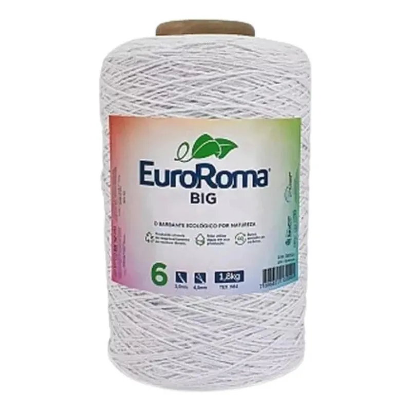 Barbante Euroroma 1,8 Kg Fio 6 Big Cone (escolha A Branco