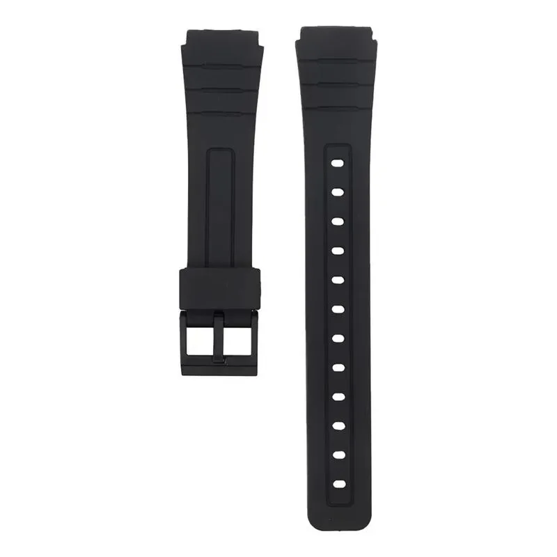 Pulseira Para Relógio Casio F-91w Cor Preto - 18mm De Largur