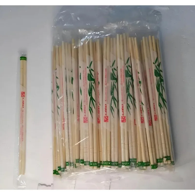 100 Par Palitos Hashi Descartável De Bambú Sushi Sashimi