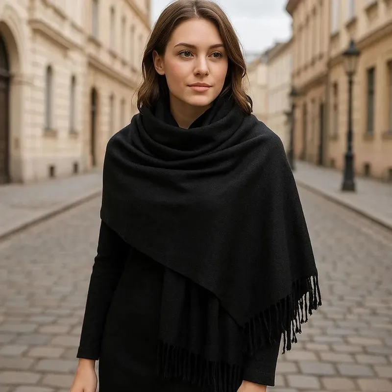 Pashmina Cashmere Xale Echarp Flanelado Feminino E Masculino