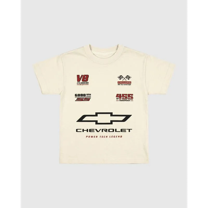 Camiseta Infantil Menino Power Tech Legend Chevrolet Malha Do Abraço Malwee Kids Off White - 10
