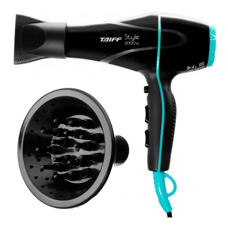 2x Secador Taiff Profissional Style 2000w Com Difusor Cachos