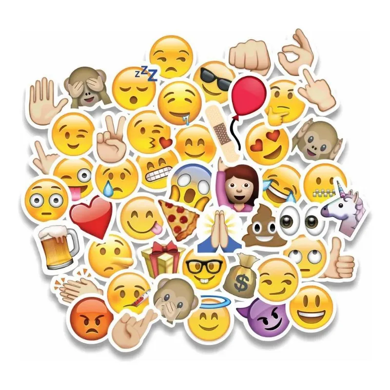 10x 50 Imã Emoji Magnético Redondo Geladeira Mural Colorido