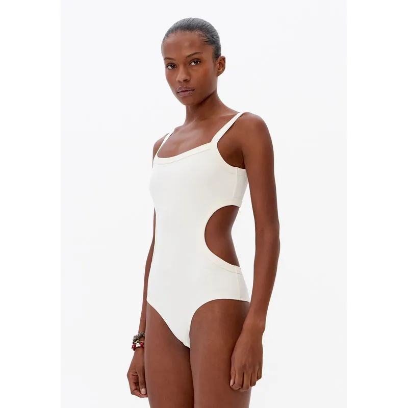 Body Canelado Com Abertura Nas Costas Off White G