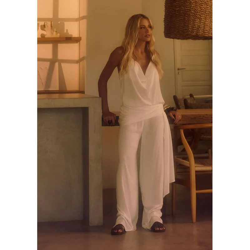Blusa Degagê De Alça Com Metal Nas Costas Off White G