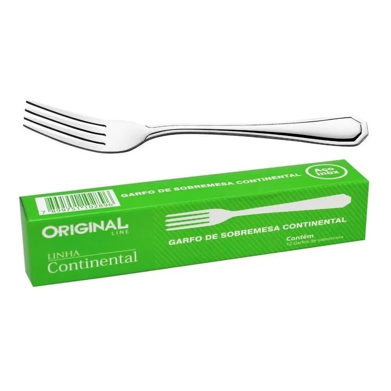 2x Cj De Garfos Sobremesa Inox 12pçs- Talheres Continental