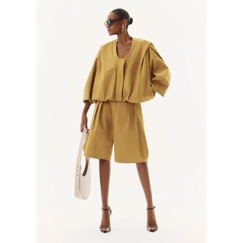 Jaqueta Oversized Balonê Amarelo M