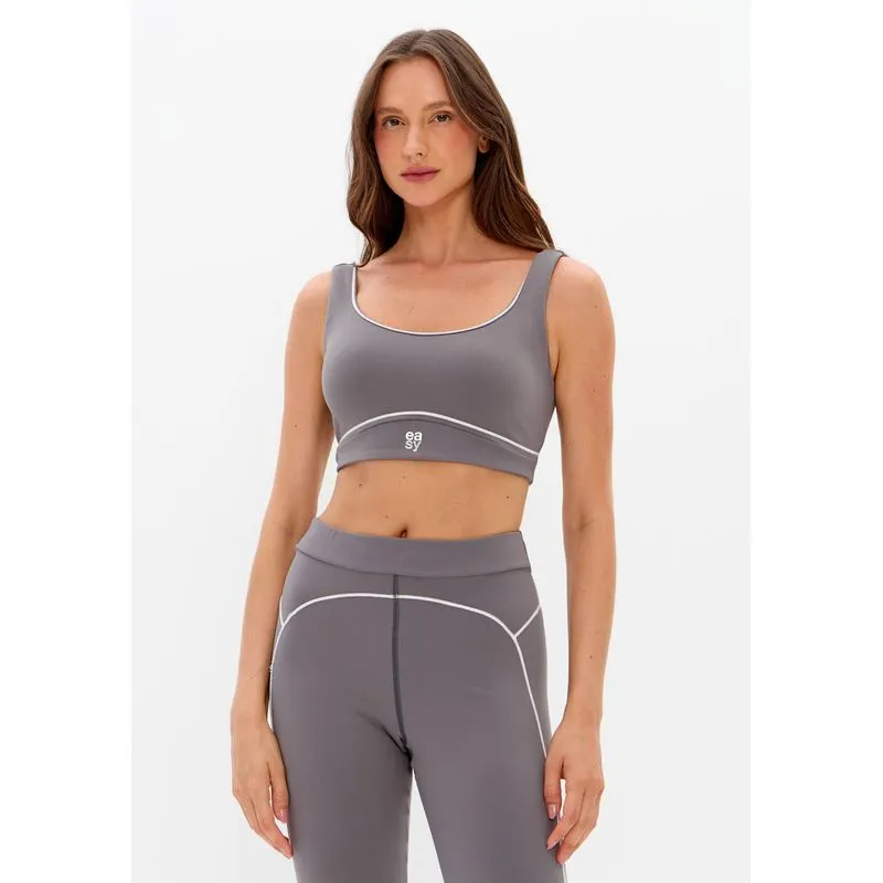 Top Sport De Alças Com Contraste Azul G
