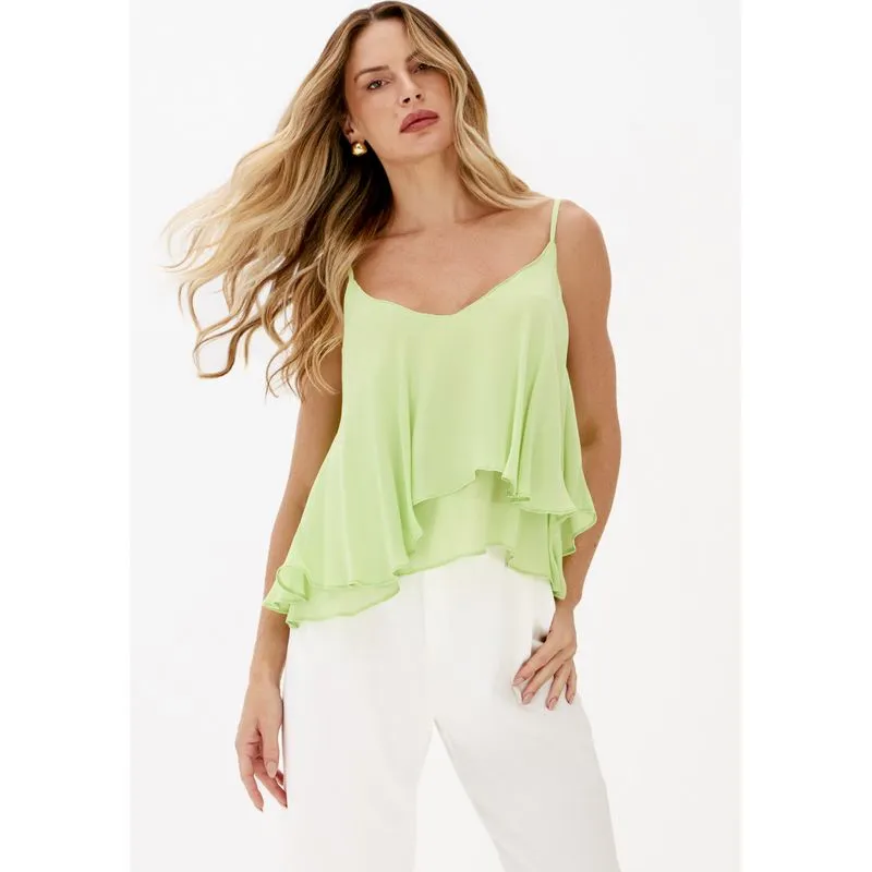 Blusa Ampla De Alça Verde M