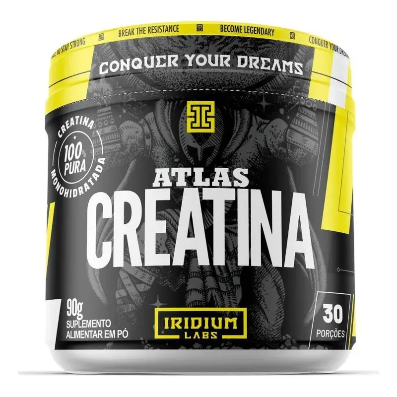 10x Atlas Creatina 90g - Iridium Labs Sabor Sem Sabor