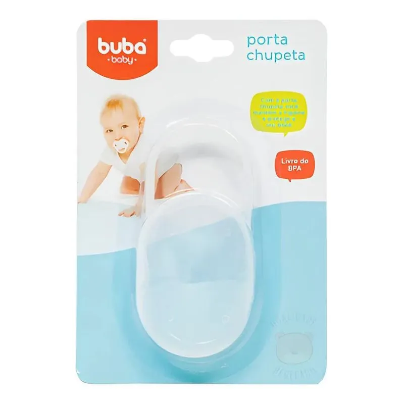 Buba, Porta Chupeta Incolor Com Alça