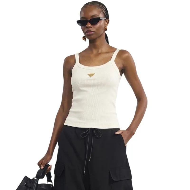 Regata Colcci com Textura Canelada Off Shell Feminina M / Branco
