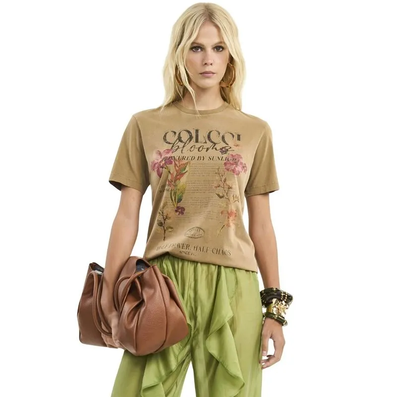 Camiseta Colcci Marrom Cumaru Feminina M / Marrom